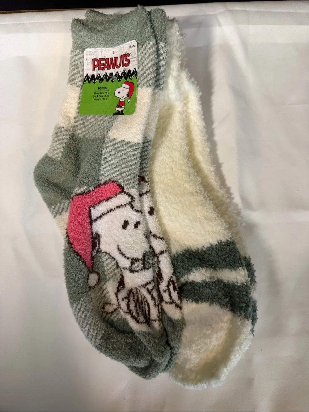 Peanuts Snoopy 2 PACK Holiday Cozy Socks - NWT
